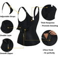 thumbnail image 3 of Women Neoprene Wasit Trainer Corset Body Shaper Underbust Cinchers Sweat Tank Top with Adjustable Straps, 3 of 6