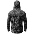 thumbnail image 7 of Men Hooded Long Sleeve Sun Protection Jacket Camouflage Print Lightweight Pullover Outdoor Casual Top with Zipper Pocket, 7 of 7