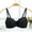 Black, variant on Lace Bra for Women Full Coverage No Underwire Bras Adjustable Gathering Bras Comfortable Breathable Solid Color Push Up Bra