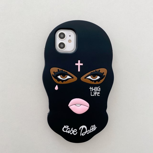 Funda de silicona con máscara de dibujos animados 3D para iPhone, carcasa trasera para teléfono con muñecas bonitas, para iPhone 14, 13, 12, 11 Pro Max, 7 Plus, 8, 6, 6s, 5S, SE 2020, XR, XS Fivean unisex