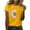 Yellow, variant on FASHOFT Women's Vintage Floral T Shirt Boho Wildflower Graphic Loose Fit Tees Short Sleeve Casual Tops Black L