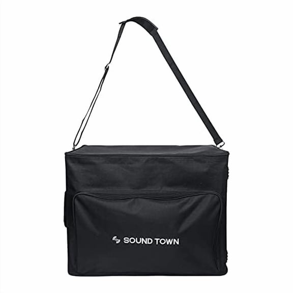 Sound Town Portable 6U Rack Bag, Soft Rack Case with 14" Rackable Depth, Plywood Rack Frame, Shoulder Strap, Accessory Pocket (STRB-616B)