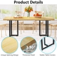 thumbnail image 7 of Tribesigns Dining Table Kitchen Table for 6, Rectangular Table with Steel Legs Metal Frame, Farmhouse Kitchen Table for Dining Room, Kitchen, Home Furniture (Rustic Oak & Black), 7 of 7