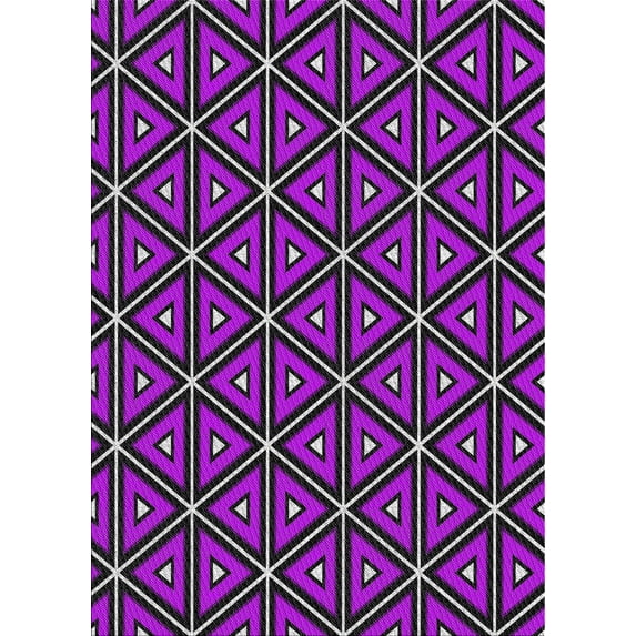Ahgly Company Indoor Rectangle Patterned Purple Novelty Area Rugs, 4' x 6'