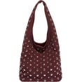thumbnail image 2 of SPEKSEE Stylish Studded Hobo Bag Y2K Rivets Bucket Purse Shoulder Bag for Women, 2 of 9