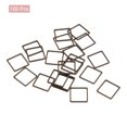 thumbnail image 3 of Square Beading Hoop Link Geometric Hollow Open Bezel Linking Ring 0.4"x0.4" Bronze for Jewelry Making 100pcs, 3 of 6