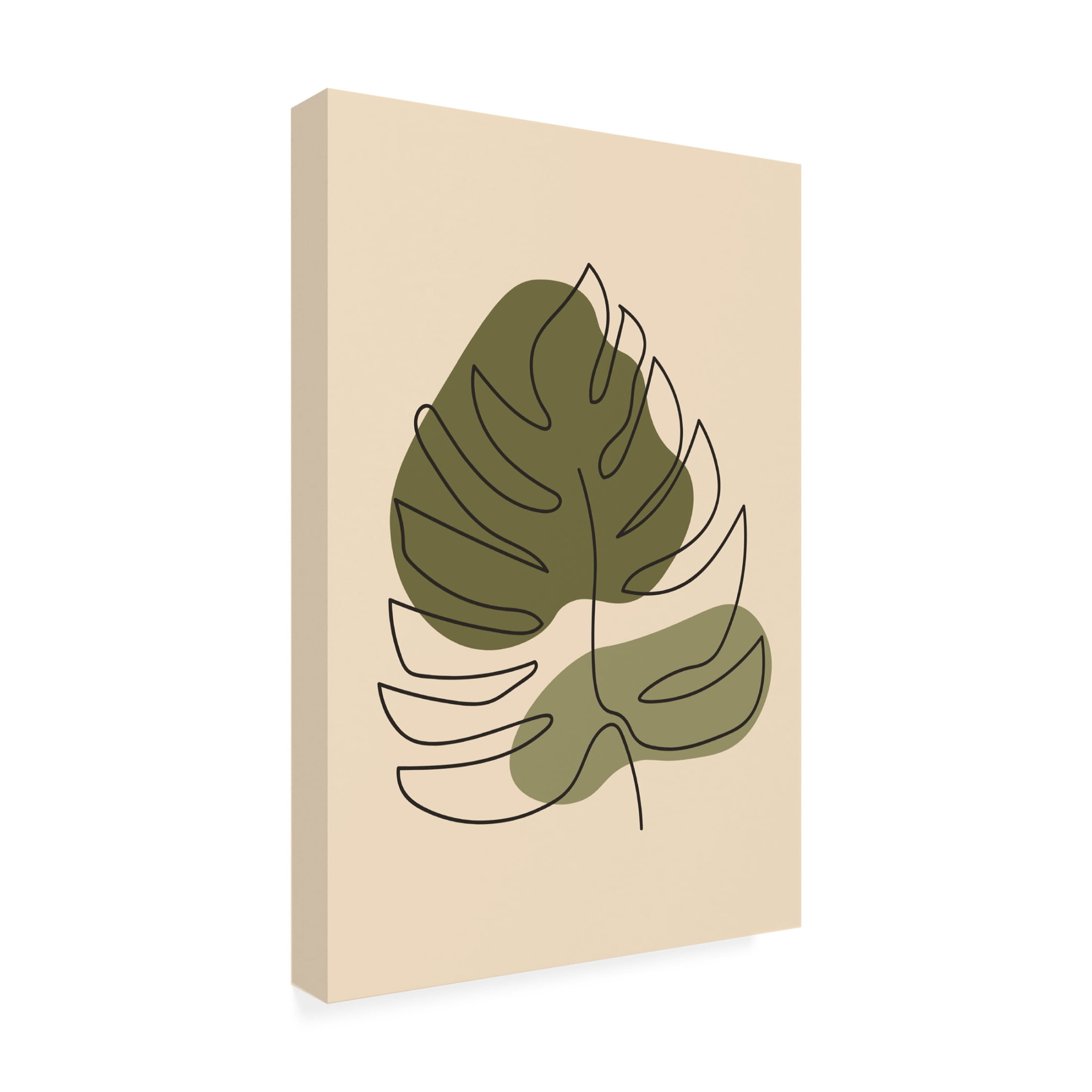 Trademark Fine Art jay stanley  Abstract One Line Leaf Drawing Ii Canvas Wall Art