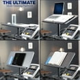 thumbnail image 4 of VIVO Height Adjustable Tilting Laptop Desk for Treadmills, Wooden Notebook Tray, 4 of 8