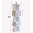 thumbnail image 2 of Wooden Rotating Bookshelf Display Floor Standing Bookcase Storage Rack for Kids&amp;Adults Multi-Functional Bookshelf Organizer, 2 of 7