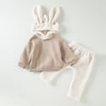 thumbnail image 2 of Sngxgn Baby Boy Fall Clothes Long Sleeve Sweatshirt Top Long Pants Set Cute Toddler Winter Outfit(Grey,92), 2 of 7