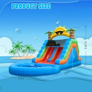 Relunch 23FT Commercial Double Water Slide for Adults Kids ,100% PVC Inflatable Water Slides with Blower, Giant Blow up Water Slides for Backyard Outdoor, 23L x 11W x 12.5H