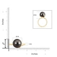 thumbnail image 4 of Angara Tahitian Cultured Pearl Ring with Spiral Metal Loop in 14K Yellow Gold for Women | June Birthstone Jewelry for Her, 4 of 5