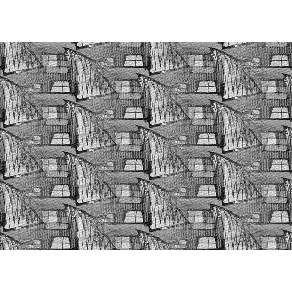 Ahgly Company Machine Washable Indoor Rectangle Transitional Gray Cloud Gray Area Rugs, 5' x 7'