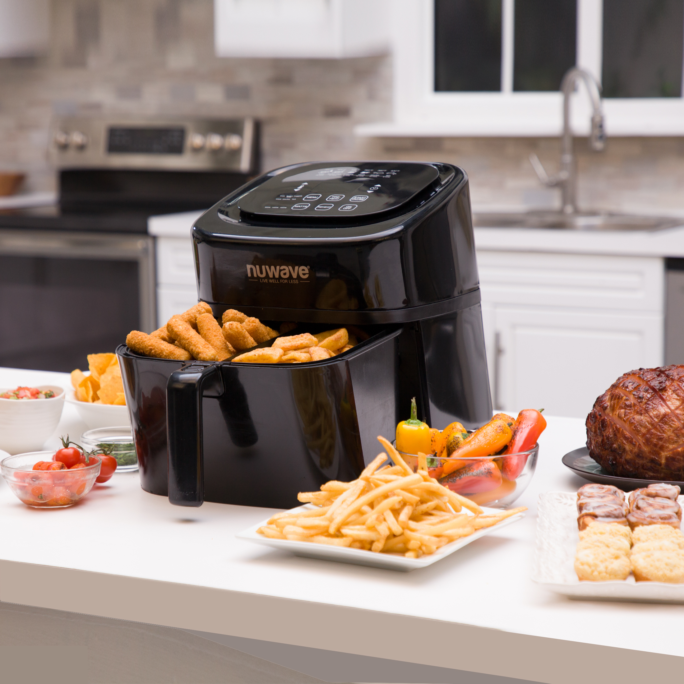 NuWave Brio 6-Quart Digital Air Fryer with One-Touch Digital Controls, Automatic Shutoff, Stainless Steel - image 5 of 11
