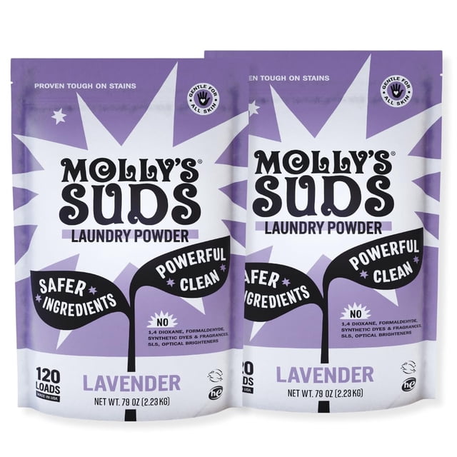 Detergente en polvo para ropa Molly's Suds Original, 240 cargas
