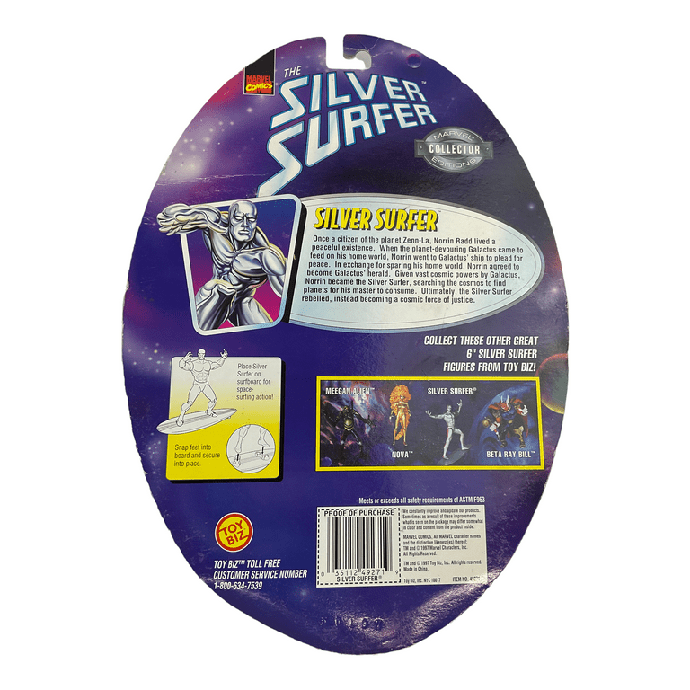 特撮 30th Anniversary Series SILVER SURFER 10&quot; Collector Figure Marvel 30th Anniversary Series Silver Surfer Figure with