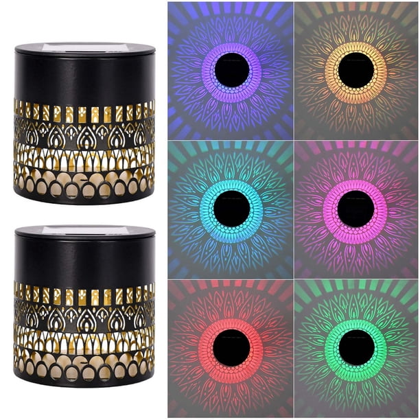 Decorative Solar Lights Metal Solar Powered Outdoor Decks Step Wall Lights Waterproof Fence Light For Garden Post Patio Backyard Yard Decor