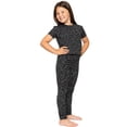 thumbnail image 2 of Stretch Is Comfort Girl's Short Sleeve Crew Neck and Leggings Set Black Cheetah Small, 2 of 3