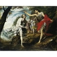 thumbnail image 2 of Giovanni Battista Crespi 24x20 Gold Ornate Framed and Double Matted Museum Art Print Titled - The Baptism of Christ (1601), 2 of 4