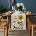 thumbnail image 2 of Sunflowers Table Runner - 60 Inch Long, Kitchen Dining Table Runner Dresser Scarves, Farmhouse Retro Botanical Floral Bee Love Heart Farmhouse Decor for Coffee Tables Wedding Party Banquet, 2 of 8