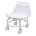 thumbnail image 1 of Low Rolling Stool, Small Acrylic Short Silent Mini Roller  with Back Support, Strong and LongLasting for Home and Business Use, Convenient for Shoe Stool, Foot Rest, Pedicure Chair, 1 of 7