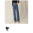 thumbnail image 4 of Straight Leg Jeans for Women,High Waisted Wide Leg Loose Microelastic Wide Leg Denim Pants Washed denim jeans for women, 4 of 17