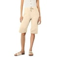 thumbnail image 4 of Women's Solid Color Casual & Vacation Shorts Stylish Comfort For Home & Linen Pants for Women Casual Summer plus Size Women Pants Casual A Women Pants Teen Pants Loose Fitting Pants for Women Dressy, 4 of 6