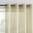 thumbnail image 2 of Archaeo Slub Textured Linen Blend Grommet Top Curtain, 52"x63", Sand, 2 of 8