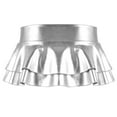 thumbnail image 2 of Aiihoo Womens Shiny Metallic Frilly Ruffled Mini Skirts Low Rise Short Skirts Dance Clubwear Silver S, 2 of 6