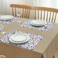 thumbnail image 3 of Flax Linen Leopard Placemats Set of 4, Machine Washable Wrinkle Free and Heat Resistant with Romantic Cheetah Design for Aesthetic Dining and Tropical Table Decor, 3 of 6