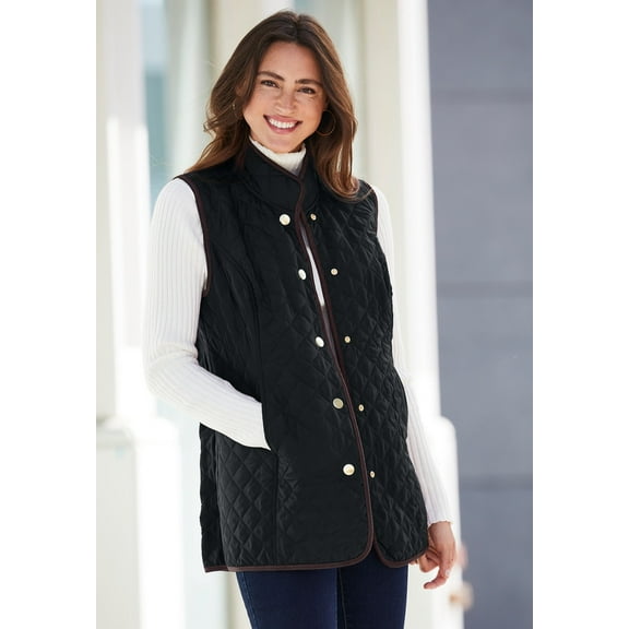 Jessica London Women's Plus Size Quilted Vest