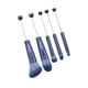 thumbnail image 5 of Juego de 5 brochas de maquillaje, brochas para sombras de ojos y correctores, profesionales, portátiles, con cuentas. Azul oscuro, 5 of 9