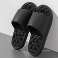 thumbnail image 2 of FRSASU Shower Shoes Quick Drying Non-Slip Comfortable Men&Women's EVA Hollow House Slippers with Massage Particles Black, 2 of 6