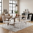 thumbnail image 3 of Solid Wood Windsor Dining Chairs Set of 8, Farmhouse 7-Spindle Chair for Kitchen & Dining Room, White, 3 of 9