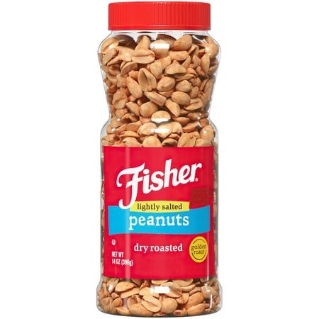 Fisher Snack Lightly Salted Dry Roasted Peanuts