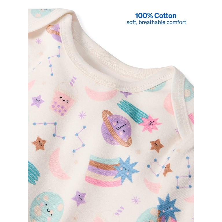 Garanimals 100% Cotton Long Sleeve Bodysuits, 4-Pack, 0-24M photo 6