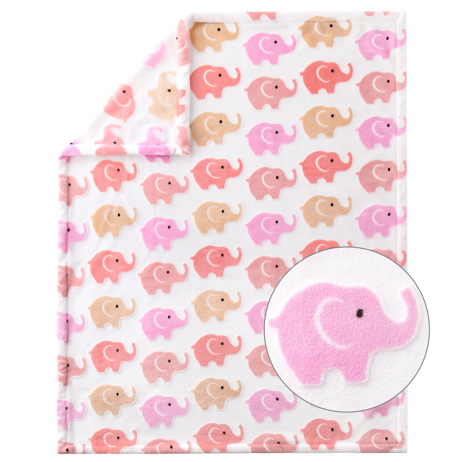The Peanutshell Crib Bedding Set for Baby Girls, Bright Safari, 5 Pieces