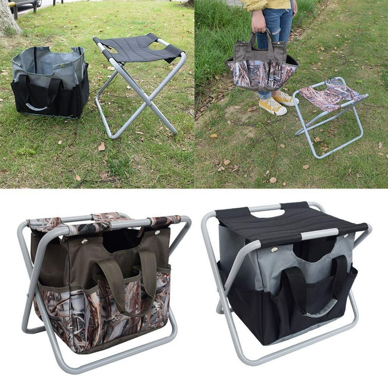 Folding Camping Stool with Tackle Box Hand Carry Bag Backpack, Hiking Seat  Bag Camping Gear for Outdoor Indoor Fishing Travel Beach BBQ