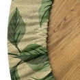 thumbnail image 5 of Ambesonne Tulips Fitted Round Tablecloth, Wild Boho Leaves Print Art, 40"- 44" Diameter, Fern Green Avocado Green, 5 of 5