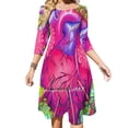 thumbnail image 2 of Rayures Marin avec Ancre Nœud Cœur Robe Évasée Design Mode Grande Taille Robe Ample Rayure Marin, 2 of 5
