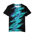 thumbnail image 4 of Ruiwill Toddler Boys Tops Size 3-4 Years Short Sleeve Cute Cat Print Crew Neck Tshirts Summer Fashion Comfortable Dailywear Boys Tees Black, 4 of 4