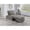 Smoke, variant on 32" Corduroy Convertible Sofa Bed, Adjustable Fabric Pull-Out Sleeper Sofa with 3-level Backrest, Queen Size Fabric Pull-Out Sofa Bed with Accent Pillow for Living Spaces, Smoke