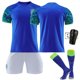 thumbnail image 1 of Surgei 2223 Brasil Camisetas de fútbol, Brasil Estadio de casa Número #None Impreso Manga Corta Tops Calcetines Camisetas de fútbol de 4 piezas, Camisetas de fútbol de Brasil para Niño, 22, 1 of 4