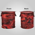 thumbnail image 2 of 50L Large Capacity Foldable Laundry Basket, Elastic Storage Basket for Home Organization Crimson Rose Cluster, 2 of 7
