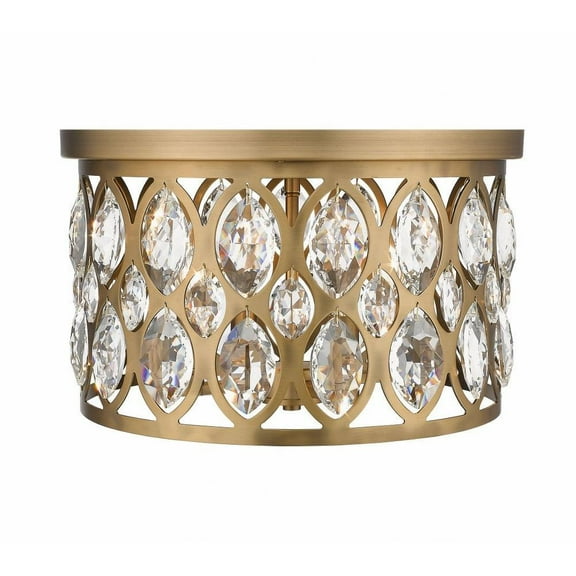 4 Light Flush Mount in Metropolitan Style 15.75 inches Wide By 9.75 inches High-Heirloom Brass Finish Bailey Street Home 372-Bel-3173374