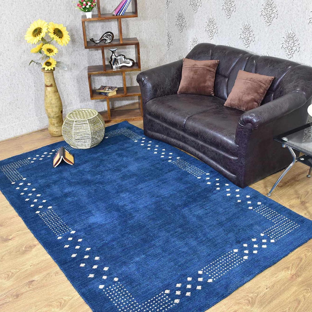 Rugsotic Carpets Hand Knotted Loom Silk 6'x9' Floor Area Rug