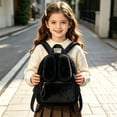 thumbnail image 2 of Fgnfyis Backpack for Girls Cute Rabbit Ear Plush Lightweight Daypack School Travel Everyday Use Kids Backpack Black, 2 of 6