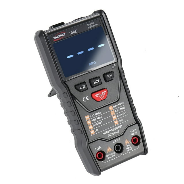 Amdohai WinAPEX 108E 6000 Comptes Numérisation Automatique RMS Véritable Multimètre Numérique Test d'Identification Automatique Résistance au Courant AC/DC Mesure Continue avec Écran LCD Inverse