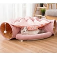 thumbnail image 4 of Collapsible Removable Cat Tunnel Tube With Cat Bed Set, 4 of 11