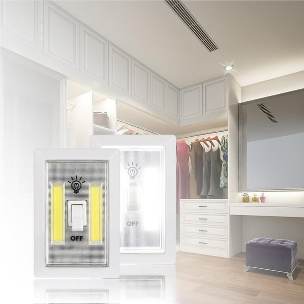 Magnético Ultra Brillante Mini Cob Led Luz De Pared Luces Nocturnas Lámpara De Campamento Funciona Con Batería Con Interruptor Cinta Mágica Para Exterior Garaje Interior Armario De Escalera sonducket HA021726-00